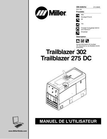 MC290303R | Manuel du propriétaire | Miller TRAILBLAZER 302 GAS Manuel utilisateur | Fixfr