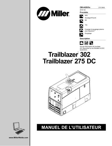 MA023216U | Manuel du propriétaire | Miller TRAILBLAZER 302 GAS Manuel utilisateur | Fixfr