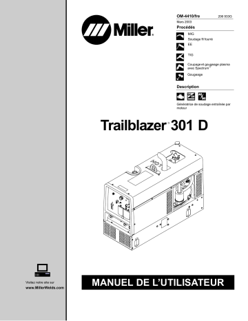 LC456822 | Manuel du propriétaire | Miller TRAILBLAZER 301 D Manuel utilisateur | Fixfr