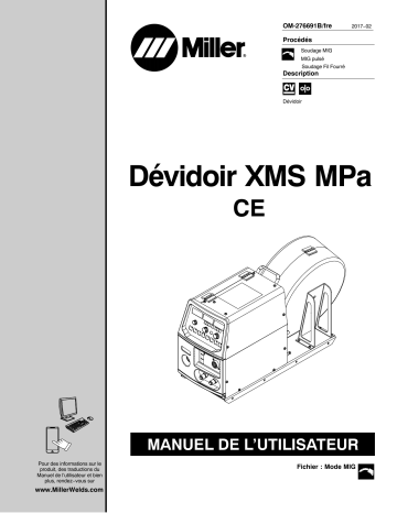 MH061661D | Manuel du propriétaire | Miller XMS MPA WIRE FEEDER CE Manuel utilisateur | Fixfr