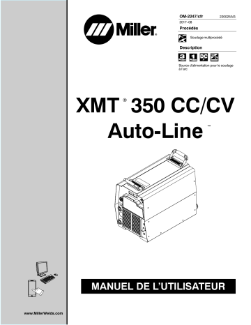 MH424139U | Manuel du propriétaire | Miller XMT 350 CC/CV AUTO-LINE Manuel utilisateur | Fixfr