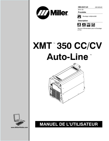 MF254023U | Manuel du propriétaire | Miller XMT 350 CC/CV AUTO-LINE Manuel utilisateur | Fixfr