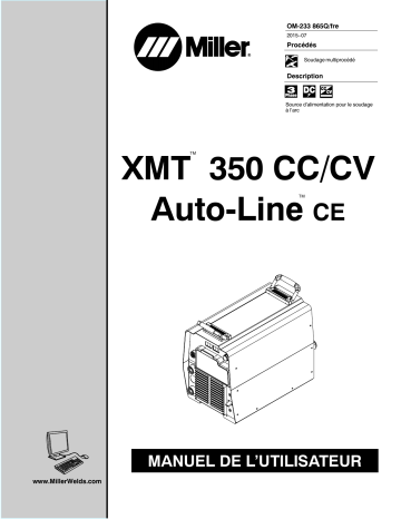 MF302369D | Manuel du propriétaire | Miller XMT 350 CC/CV AUTO-LINE CE 907371 Manuel utilisateur | Fixfr