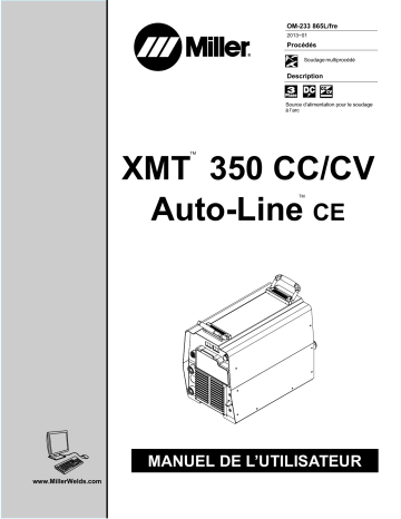 MD026806D | Manuel du propriétaire | Miller XMT 350 CC/CV AUTO-LINE CE 907371 Manuel utilisateur | Fixfr