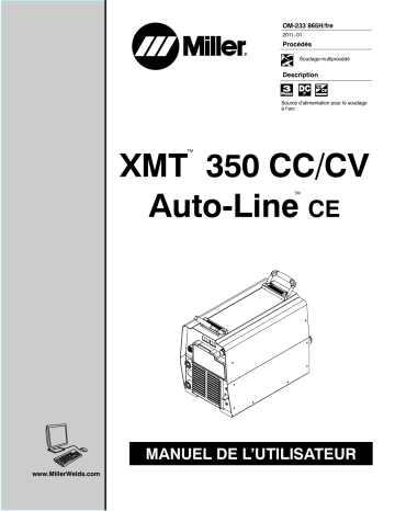 MB027927D | Manuel du propriétaire | Miller XMT 350 CC/CV AUTO-LINE CE 907371 Manuel utilisateur | Fixfr