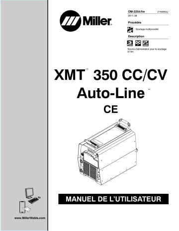 MH424139U | Manuel du propriétaire | Miller XMT 350 CC/CV AUTO-LINE IEC 907161012 Manuel utilisateur | Fixfr