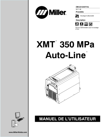 MH424139U | Manuel du propriétaire | Miller XMT 350 MPA AUTO-LINE Manuel utilisateur | Fixfr
