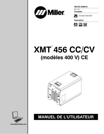 MB290369A | Manuel du propriétaire | Miller XMT 456 CC/CV CE (907373) Manuel utilisateur | Fixfr
