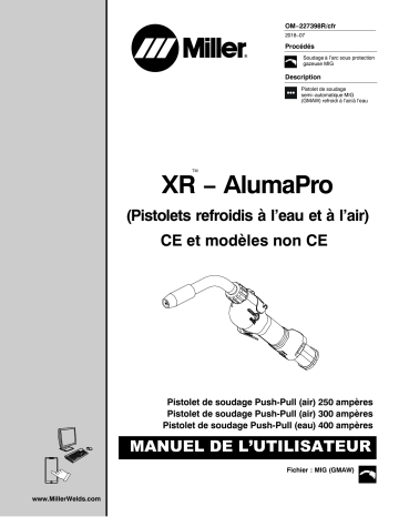 MJ370375T | Manuel du propriétaire | Miller XR-ALUMAPRO Manuel utilisateur | Fixfr