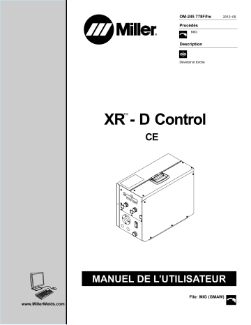 MC460346V | Manuel du propriétaire | Miller XR-D CONTROL Manuel utilisateur | Fixfr