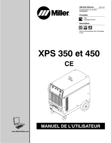 XPS 450 CE | MA284582D | Manuel du propriétaire | Miller XPS 350 CE Manuel utilisateur | Fixfr
