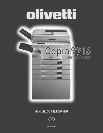 Manuel du propriétaire | Olivetti Copia 9916 Manuel utilisateur | Fixfr