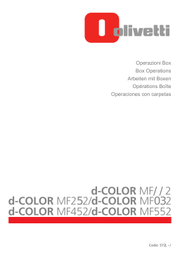 Olivetti d-Color MF222 - MF282 - MF362 - MF452 - MF552 Manuel utilisateur