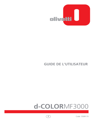 Manuel du propriétaire | Olivetti d-Color MF3000 Manuel utilisateur | Fixfr