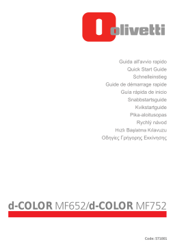 Olivetti d-Color MF652 - MF752 Manuel utilisateur