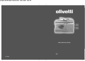Manuel du propriétaire | Olivetti d-Copia 120/150 Manuel utilisateur | Fixfr