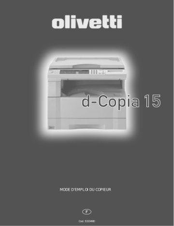 Manuel du propriétaire | Olivetti d-Copia 15 Manuel utilisateur | Fixfr