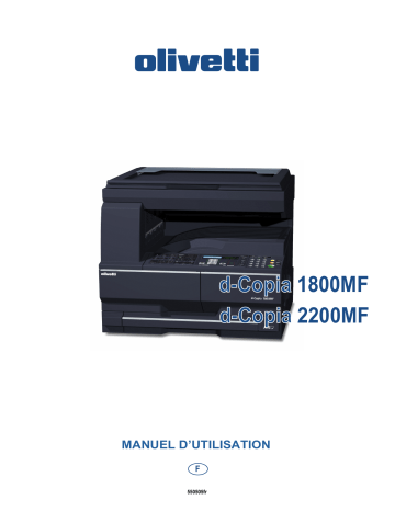 Manuel du propriétaire | Olivetti d-Copia 1800MF and d-Copia 2200MF Manuel utilisateur | Fixfr