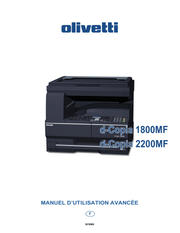 Manuel du propriétaire | Olivetti d-Copia 1800MF and d-Copia 2200MF Manuel utilisateur | Fixfr