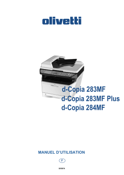 Olivetti d-Copia 283MF-283MFplus-284MF Manuel utilisateur