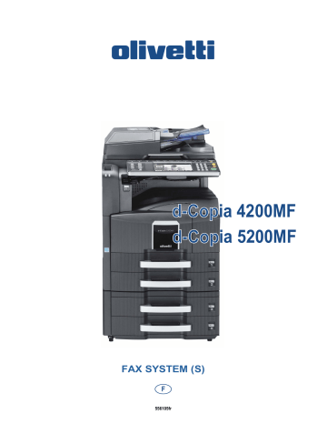 Manuel du propriétaire | Olivetti d-Copia 4200MF and 5200MF Manuel utilisateur | Fixfr