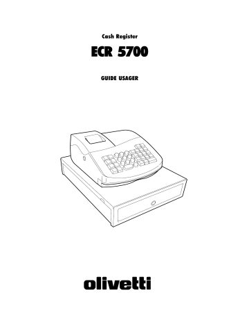 Manuel du propriétaire | Olivetti ECR 5700 Manuel utilisateur | Fixfr