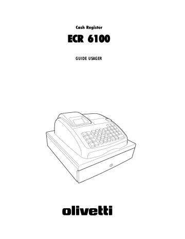 Manuel du propriétaire | Olivetti ECR 6100 Manuel utilisateur | Fixfr