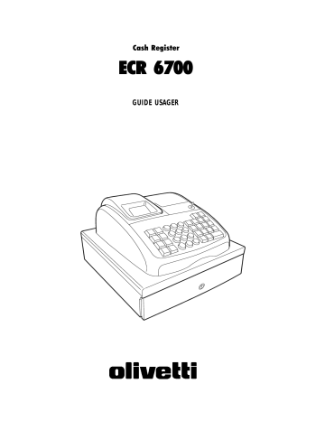 Manuel du propriétaire | Olivetti ECR 6700 Manuel utilisateur | Fixfr