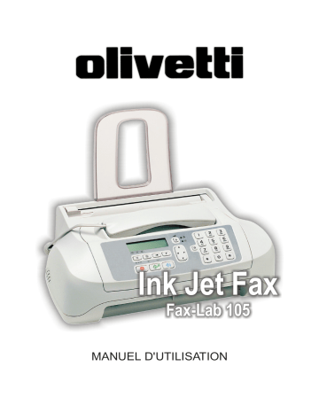 Manuel du propriétaire | Olivetti Fax-Lab 105 Manuel utilisateur | Fixfr