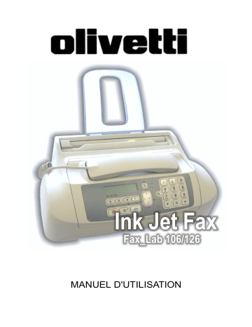 Fax-Lab 126 | Manuel du propriétaire | Olivetti Fax-Lab 106 Manuel utilisateur | Fixfr