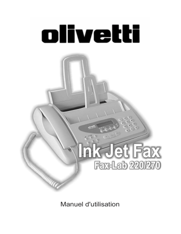 Fax-Lab 270 | Manuel du propriétaire | Olivetti Fax-Lab 220 Manuel utilisateur | Fixfr