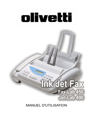 Jet-Lab 490 | Manuel du propriétaire | Olivetti Fax-Lab 450 Manuel utilisateur | Fixfr
