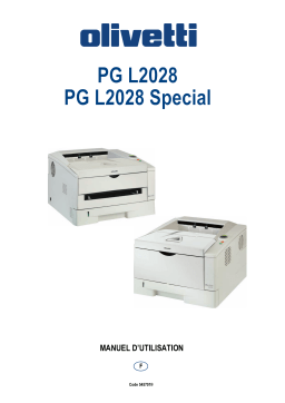 Olivetti PG L2028 and PG L2028 Special Manuel utilisateur