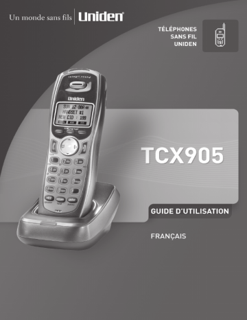 Manuel du propriétaire | Uniden TCX905A Manuel utilisateur | Fixfr