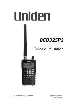 Uniden BCD325P2 Manuel utilisateur
