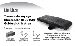 Uniden BTSC1500 Manuel utilisateur