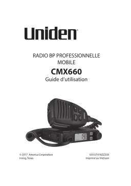 Uniden CMX660 Manuel utilisateur