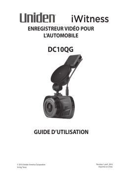 Uniden DC10QG Manuel utilisateur