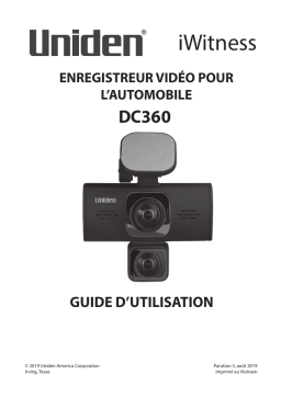 Uniden DC360 Manuel utilisateur