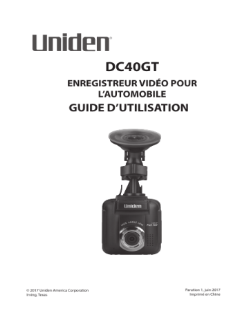 Manuel du propriétaire | Uniden DC40GT Manuel utilisateur | Fixfr