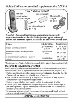 Uniden DCX210 Manuel utilisateur