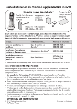 Uniden DCX291 Manuel utilisateur