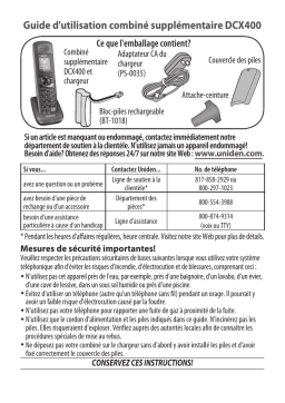 Uniden DCX400 Manuel utilisateur