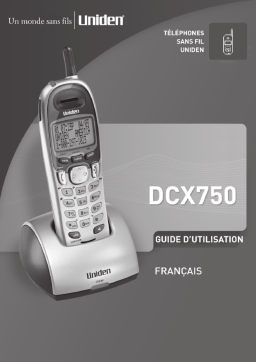 Uniden DCX750A Manuel utilisateur