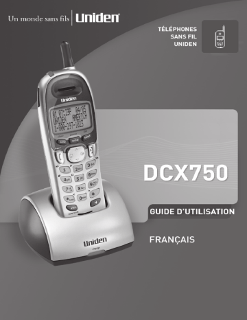 Manuel du propriétaire | Uniden DCX750A Manuel utilisateur | Fixfr