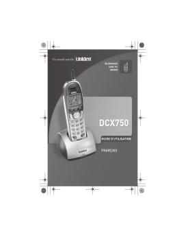 Uniden DCX750 Manuel utilisateur