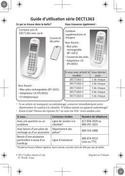 Uniden DECT1363-4 Manuel utilisateur