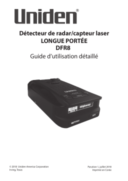 Uniden DFR8 Manuel utilisateur