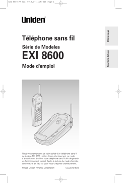 Uniden EXI8600 Manuel utilisateur