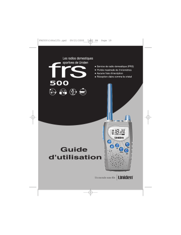 Manuel du propriétaire | Uniden FRS500 Manuel utilisateur | Fixfr